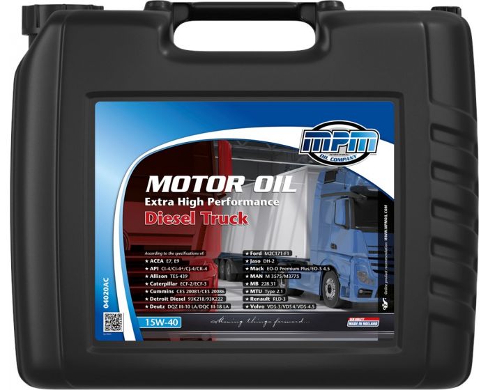 Motorolie-half-synthetisch-15W40-Extra-High-Performance-Diesel-Truck-20-l